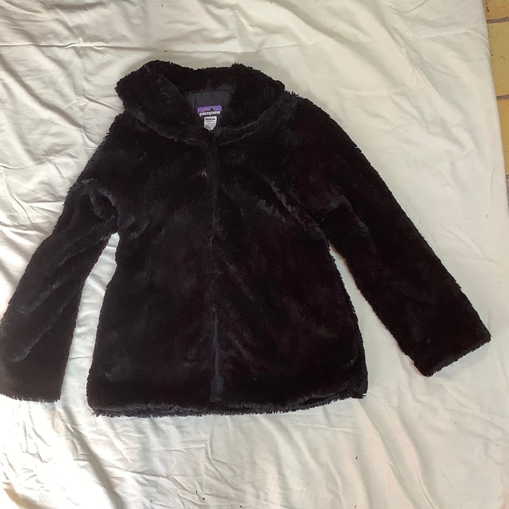Patagonia Faux Fur Black Jacket